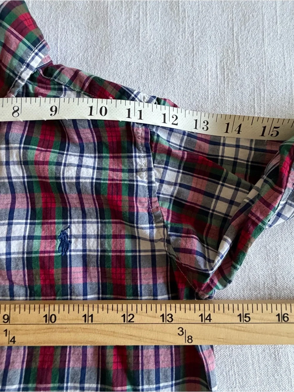 Ralph Lauren Shirt Boys 5 Multicolor Plaid Long Sleeve Button Down Collared